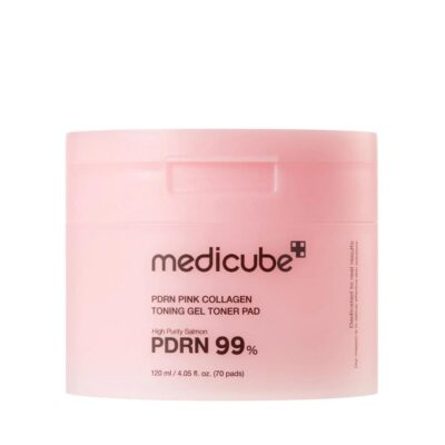 MEDICUBE PDRN Pink Collagen Toning Gel Toner Pad, 70 Pad 120ml